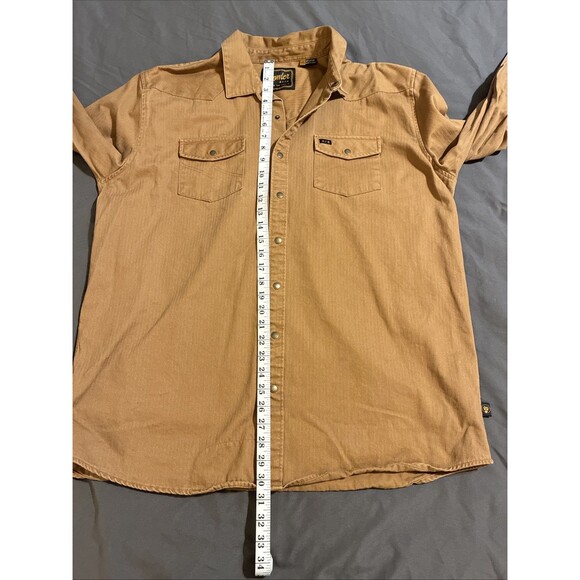 Howler Brothers Sawhorse Work Shirt Men's 2XL Snap Front Western Tan Longsleeve - Picture 6 of 9